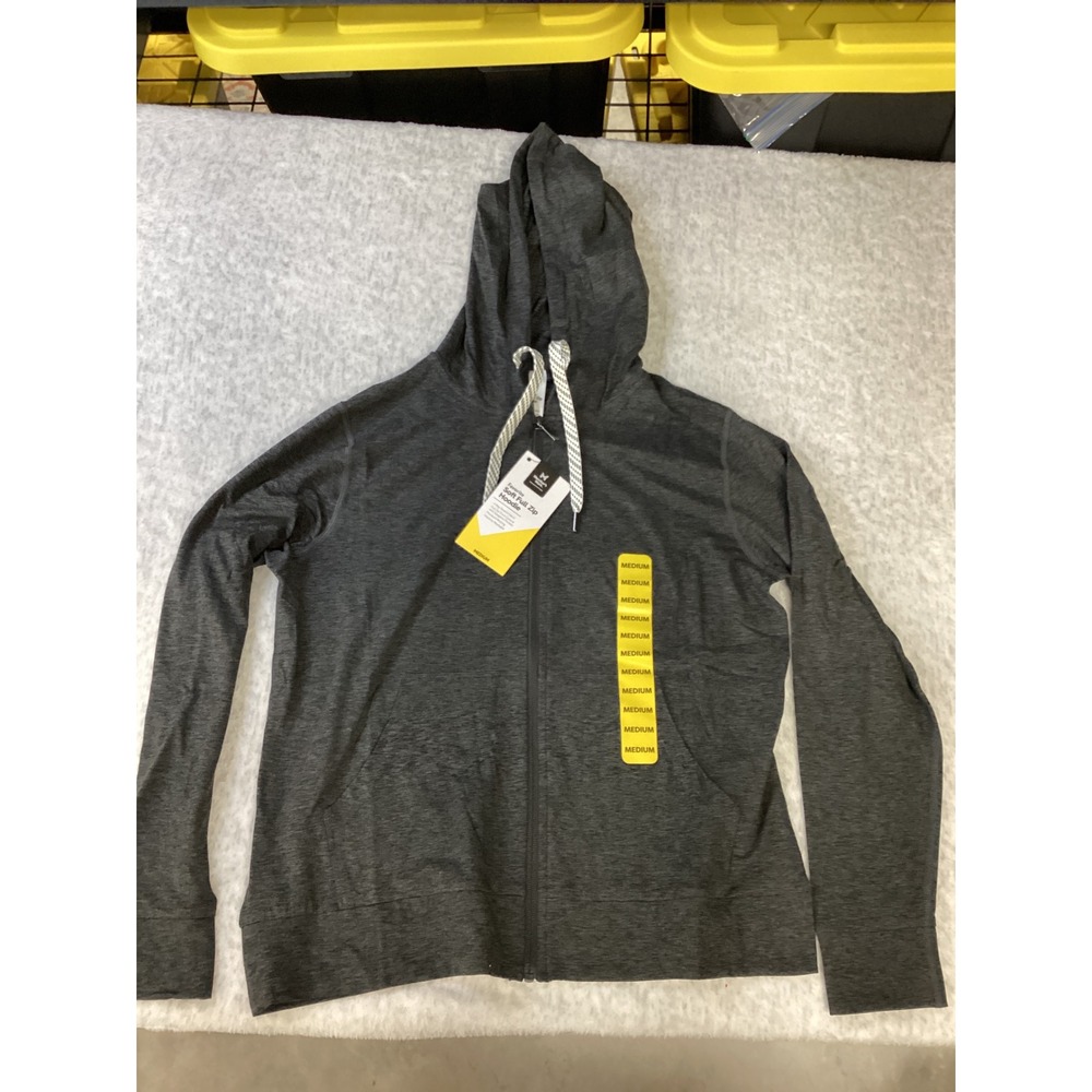 Member's Mark Womens Favorite Soft Full Zip Hoodie Black Heather Medium NWT